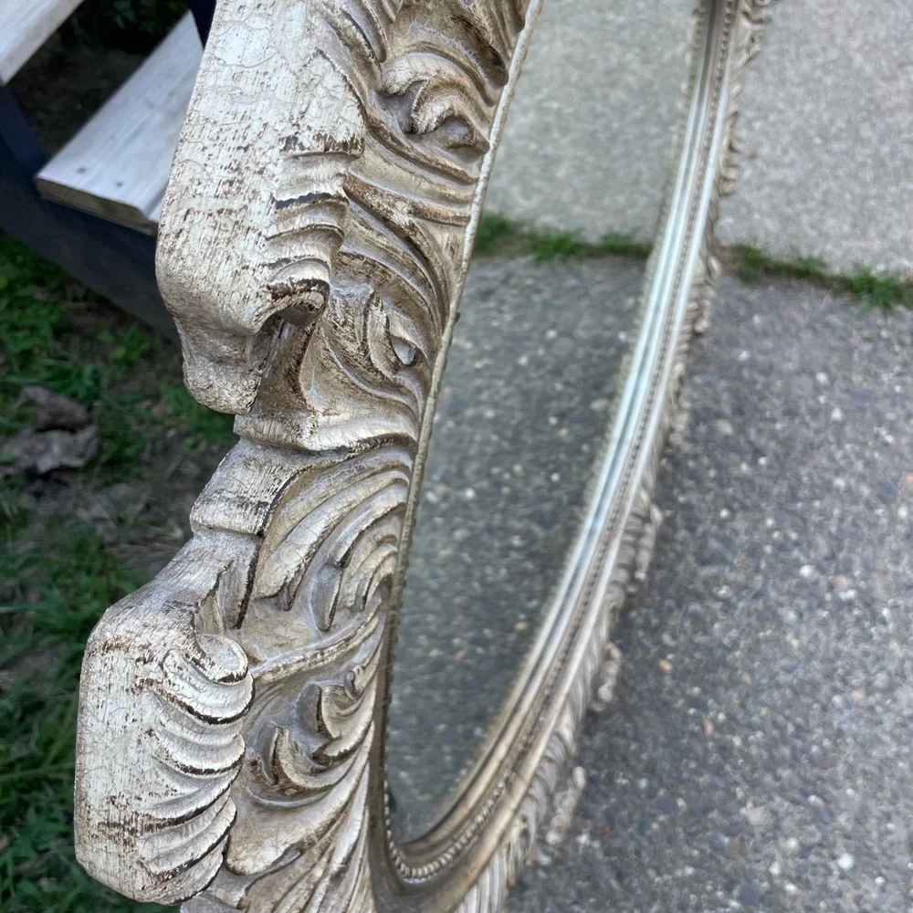 Antique 40”x50” Rare Bassett Oval Mirror
